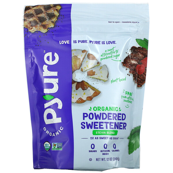 Pyure‏, Organic Powdered Sweetener, Stevia Blend, 12 oz (340 g)