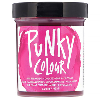 Punky Colour, 半長期護法染髮劑，火烈鳥粉，3.5 液量盎司（100 毫升）