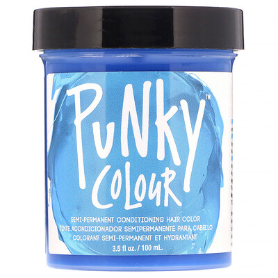 Punky Colour Semi-Permanent Conditioning Hair Color, Lagoon Blue, 3.5 fl oz (100 ml)