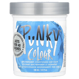 Punky Colour, Yarı Kalıcı Saç Kremi Saç Boyası, Lagoon Blue, 3,5 fl oz (100 ml)