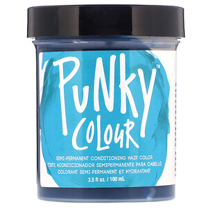 Отзывы о Punky Colour, Semi-Permanent Conditioning Hair Color, Turquoise, 3.5 fl oz (100 ml)