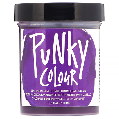 Punky Colour Semi-Permanent Conditioning Hair Color, Purple, 3.5 fl oz (100 ml)