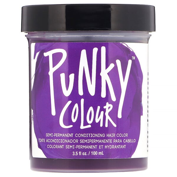 Punky Colour, Semi-Permanent Conditioning Hair Color, Purple, 3.5 fl oz (100 ml)