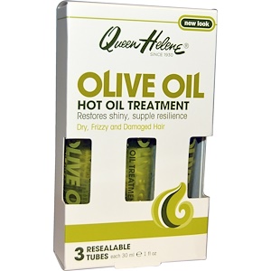 Queen Helene, Hot Oil Treatment, Оливковое масло, 3 тюбика, 1 жидкая унция (30 мл) шт.