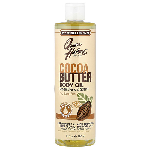 Queen Helene Body Oil, Cocoa Butter, Dry, Rough Skin, 13 fl oz (390 ml)