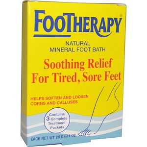 Отзывы о Квин Хелен, FooTherapy, Natural Mineral Foot Bath, 3 Packets, 1 oz (28 g) Each