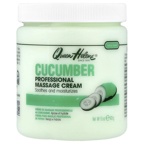 Queen Helene Professional Massage Cream, Cucumber, 15 oz (425 g)