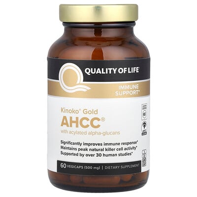 Quality of Life Kinoko® Gold AHCC® with Acylated Alpha-Glucans 60 Vegicaps