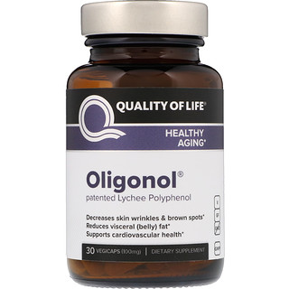 Quality of Life Labs, Oligonol, 100 mg, 30 Cápsulas Vegetais