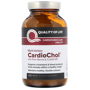 Куалити оф Лайф Лэбс, CardioChol with Plant Sterols & CoQ10-SR, Multi-Action, 120 Tablets отзывы