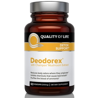 Quality of Life Labs, Deodorex, With Champex Mushroom Extract, 200 mg, 60 Veggie Caps