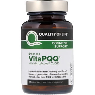 Quality of Life Labs, VitaPQQ, soutien cognitif, 30 capsules végétales