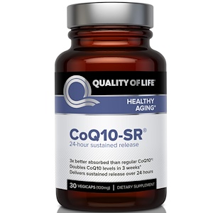 Quality of Life Labs, Коэнзим Q10-SR, 30 растительных капсул