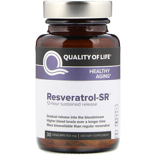 Quality of Life Labs, Resveratrol-SR, 150 mg, 30 Vegetarische Kapseln