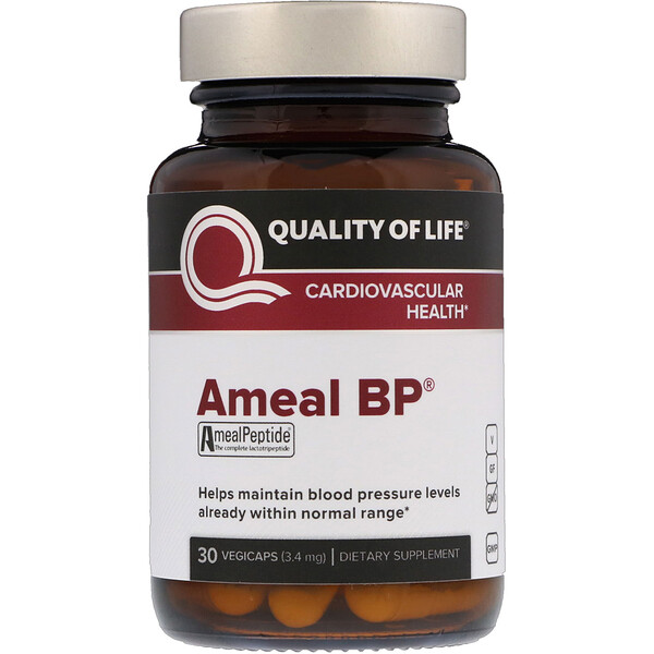 Quality of Life Labs, Ameal BP, Herz-Kreislauf-Gesundheit, 3,4 mg, 30 VegiCaps