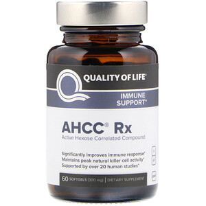Отзывы о Куалити оф Лайф Лэбс, AHCC RX, 300 mg, 60 Softgels