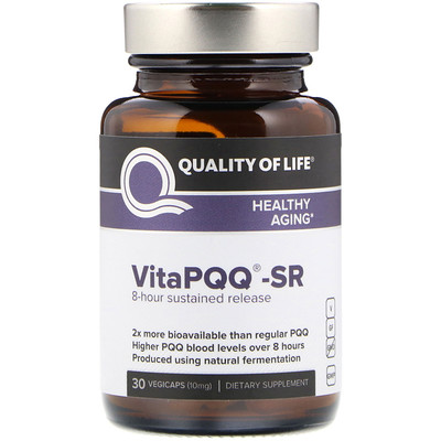 Quality of Life Labs VitaPQQ -SR, пищевая добавка с пирролохинолинхиноном замедленного высвобождения, 30 капсул в растительной оболочке