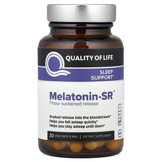 كواليتي أوف لايف‏, ™ Melatonin-SR ، 5 ملجم ، 30 كبسولة نباتية