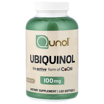 Qunol, Ubiquinol, 100 mg, 120 cápsulas blandas