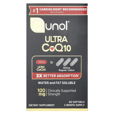 Qunol  Ultra CoQ10  100 mg  60 Softgels