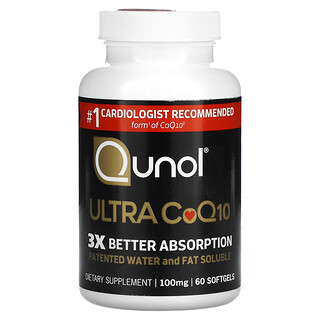 Qunol, إنزيم مساعد CoQ10 فائق، 100 مغ، 60 كبسولة جيلاتينية