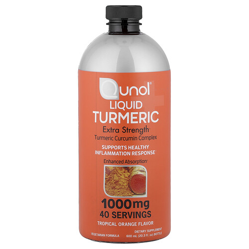 Qunol Liquid Turmeric, Tropical Orange, 20.3 fl oz (600 ml)