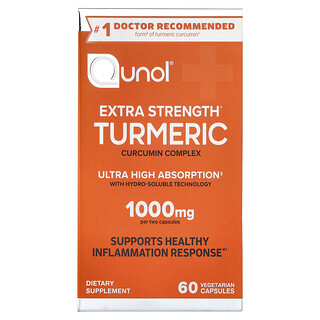 Qunol, Cúrcuma, 60 cápsulas vegetales (500 mg por cápsula)