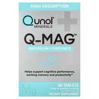 Qunol, Q-MAG™, магнезиев L-треонат, 60 таблетки (72 mg на таблетка)