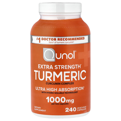 Qunol, Turmeric, Curcumin Complex, Kurkuma, 240 pflanzliche Kapseln (500 mg pro Kapsel)
