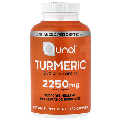 Qunol, Cúrcuma, 150 cápsulas