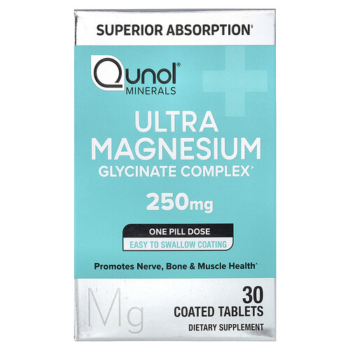Qunol Ultra Magnesium, 250 mg, 30 Coated Tablets
