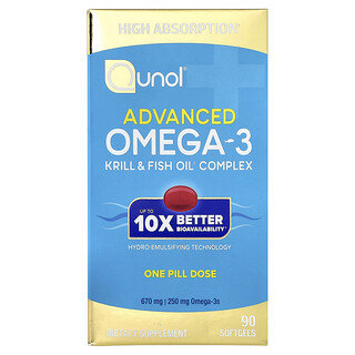 Qunol, Fortschrittliches Omega-3, 90 Weichkapseln