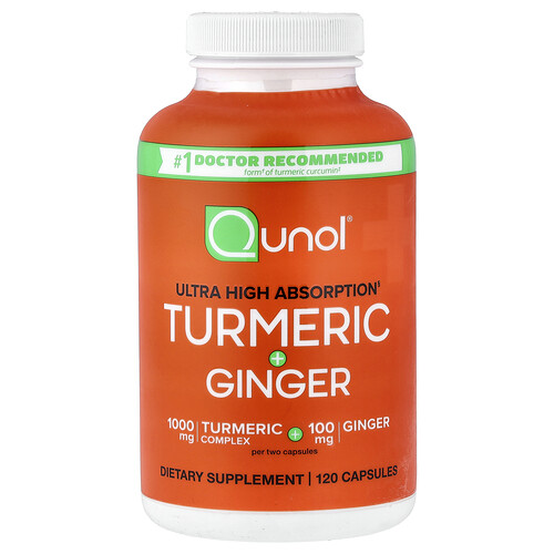 Qunol Turmeric + Ginger, Ultra High Absorption, 120 Capsules