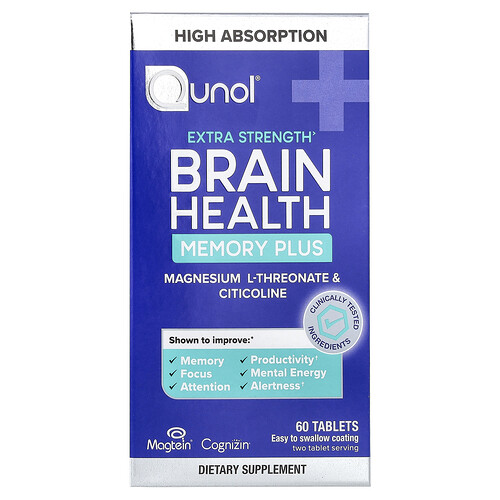 Qunol Brain Health Memory Plus, 60 Tablets