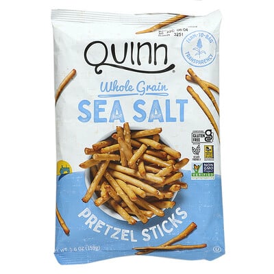 Купить Quinn Popcorn Крендель, цельнозерновые, морская соль, 159 г (5, 6 унции)