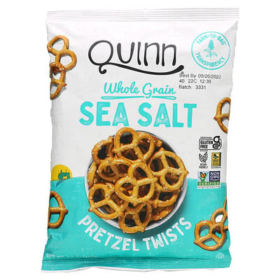 Quinn Popcorn Pretzel Twist цельнозерновая морская соль 159 г (5 6 унции)