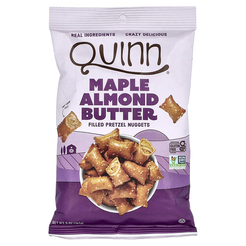 Quinn Snacks, Filled Pretzel Nuggets, Maple Almond Butter, 5 oz (141 g)