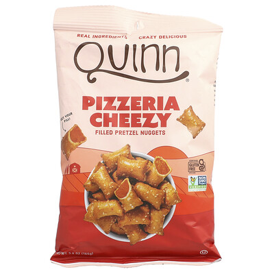Quinn Snacks, Bocadillos de pretzel rellenos, Pizzeria Cheezy, 164 g (5,8 oz)