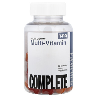 T-RQ, Adult Gummy, Multi-Vitamin, Strawberry, Orange, Cherry, 60 Gummies