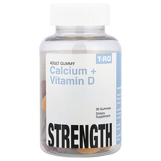T-RQ, Adult Gummy, Calcium + Vitamin D, Strawberry Orange Cherry, 30 Gummies