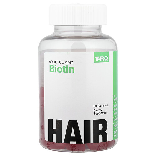 T-rq Adult Gummy, Biotin, Strawberry, 60 Gummies (2.5 mg per Gummy)