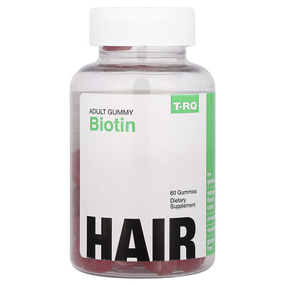 T-RQ, Gomitas para adultos, Biotina, Fresa`` 60 gomitas