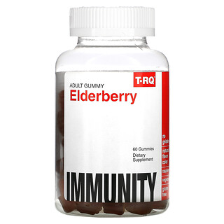 T-RQ, Жевательные мармеладки для взрослых, бузина, иммунитет, малина, 60 жевательных таблеток