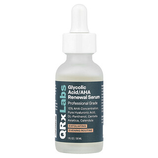 QRxLabs, Glycolic Acid/AHA Renewal Serum, 1 fl oz (30 ml)