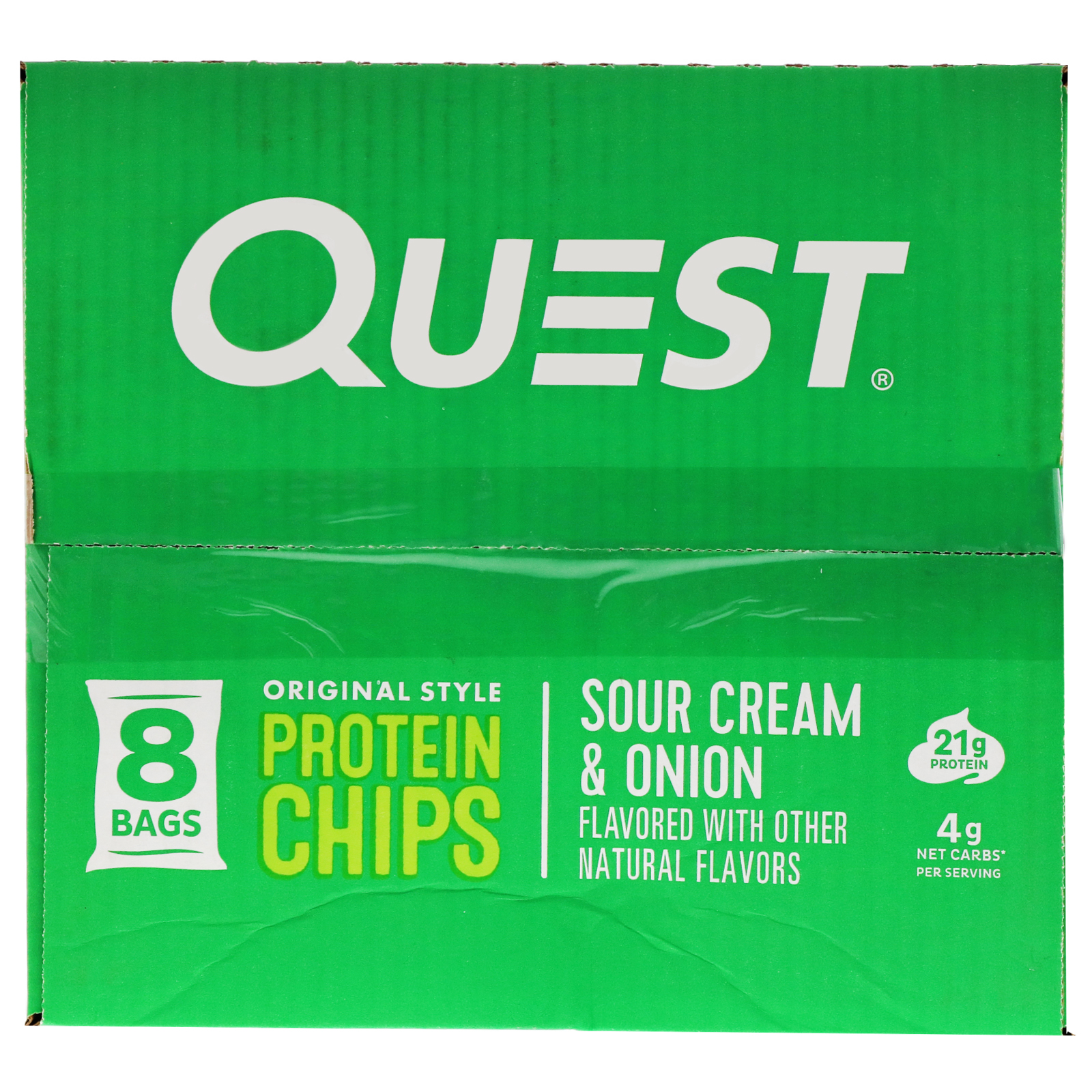 Quest Nutrition, Original Style Protein Chips, Sour Cream & Onion, 8