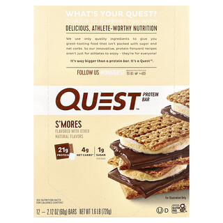 Quest Nutrition, Barra de Proteína, Sabor de Pastelitos, 12 Barras, 2.12 (60 g) Cada una