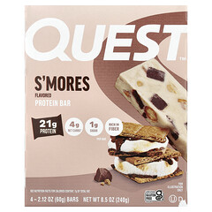 S'Mores, протеїновий батончик, 4 шт. по 60 г (2,12 унції).