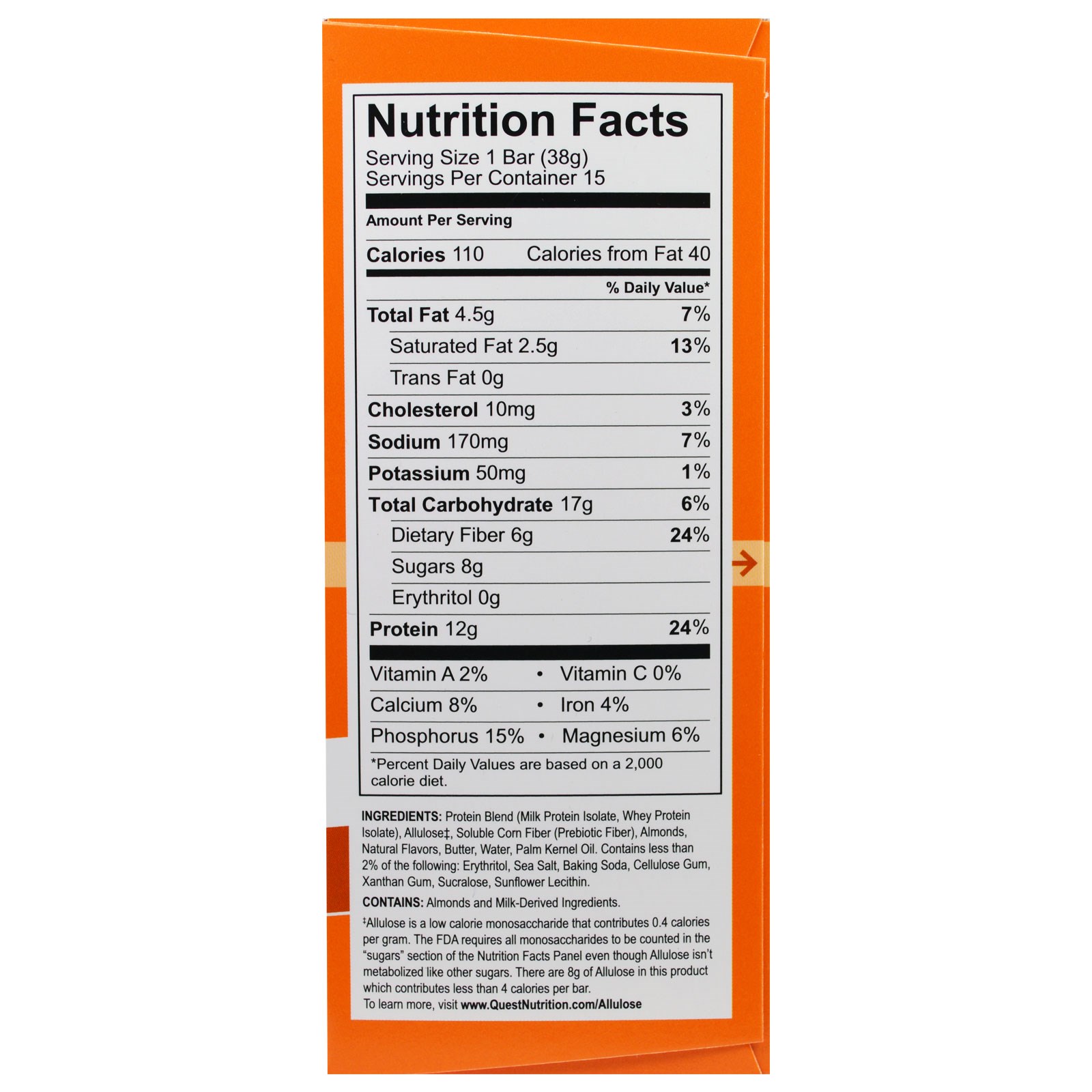 Quest Cereal Bar Nutrition Information Besto Blog