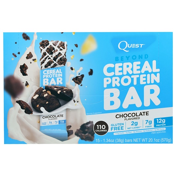 Quest Nutrition, Beyond Cereal Protein Bar, Chocolate, 15 Bars, 1.34 oz