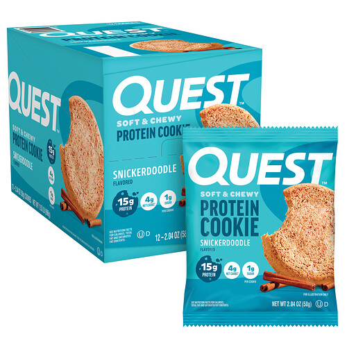 Quest Nutrition, Protein-Keks, Snickerdoodle, 12 Kekse, 58 g (2,04 oz) pro Stück